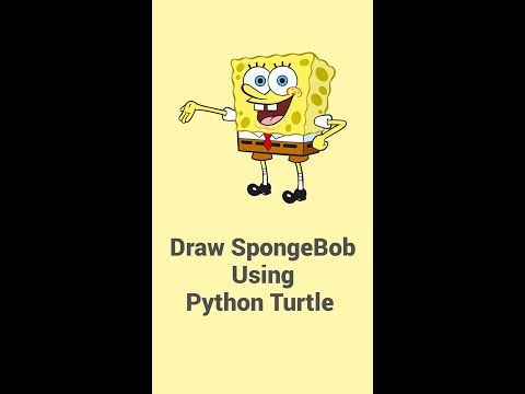 Draw Sponge Bob Using Python Turtle