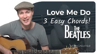 Love Me Do - The Beatles (Very Easy Beginner Song Guitar Lesson BS-108) How To Play