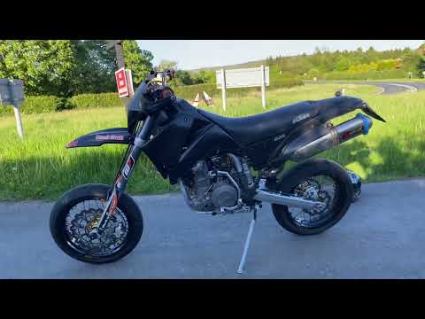 Ktm 625 sxc supermoto start up akrapovic exhaust