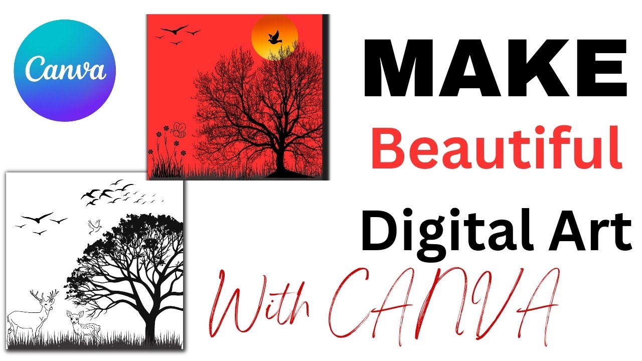 Unleash Your Creativity: Digital Art In Canva Tutorial | Create your Own Art design in Canva 2024