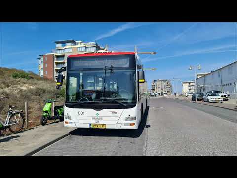 HTM lijn 24: Den Haag Kijkduin - Station Den Haag Mariahoeve | omleiding | HTM 1001 | 2022