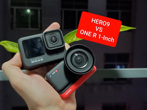 GoPro HERO9 vs Insta360 ONE R 1-Inch - Extreme lowlight comparison