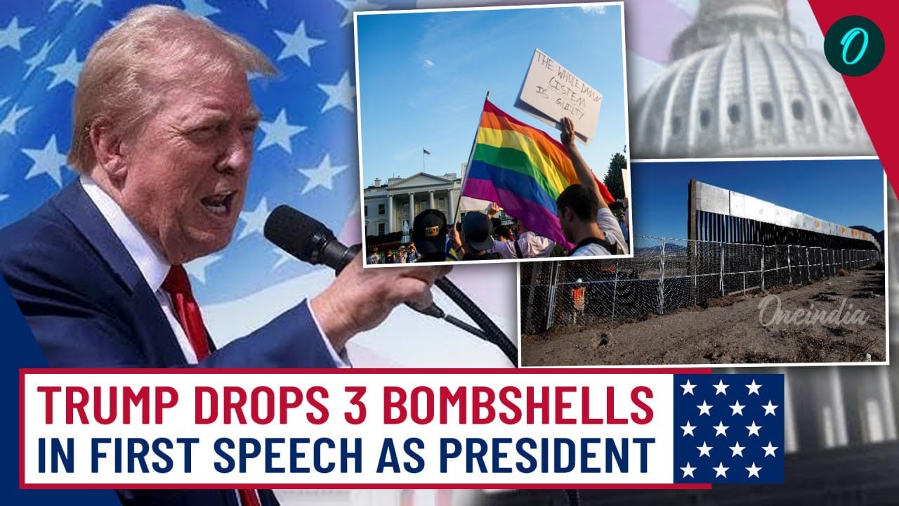 Trump’s 3 Big Attacks in 1st Speech as President| Trump Drops Border Emergency, Gender War Bombshell
