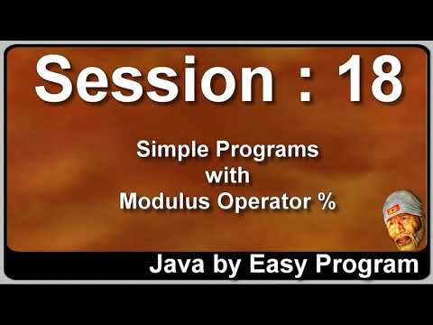 Session 18 | Example Programs for Modulus Operator | Java Programming | Java Tutorial | In Tamil