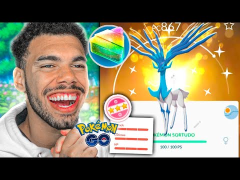 CONSEGUI FAZER MEU XERNEAS LUCKY 100% SHINY - POKEMON GO | Cris |