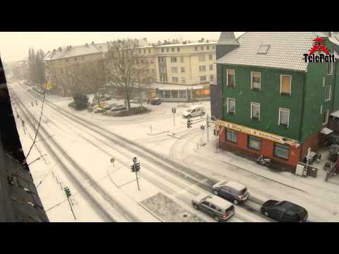 Schneefall über Witten, 24.01.2015, Zeitraffer