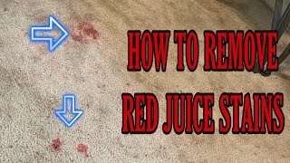 EP.4 How To Remove Red Juice Stains From Carpets!! Like a Pro