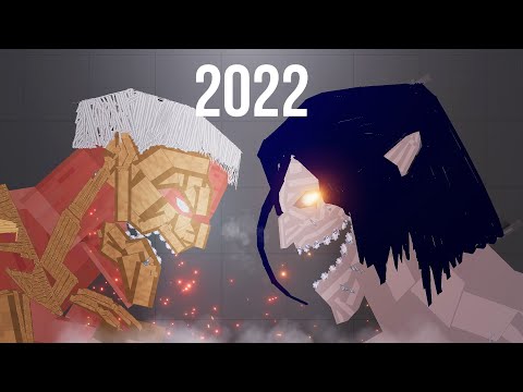 Eren Attack Titan 2022 vs Reiner Armored Titan 2022 - People Playground