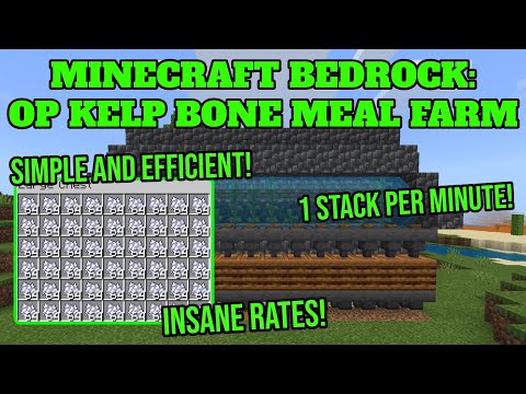 Insane 0-Tick Kelp Farm! Minecraft Bedrock 1.17