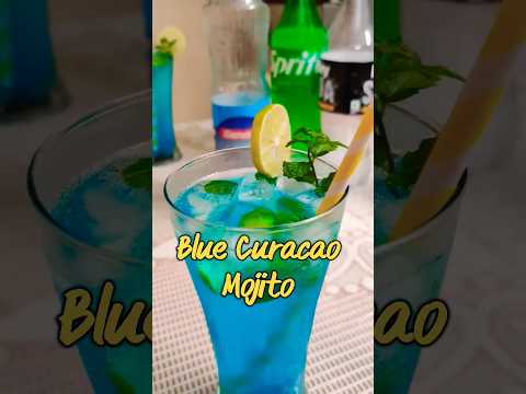 Blue Curacao Mojito | How to Make Blue Curacao Mojito| #shorts #mojito #viral  #ytshort