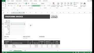 How to use Excel 2013 - Vlookup application in an Invoice Proforma