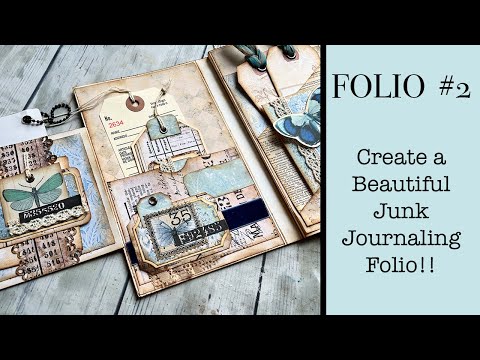 FOLIO 2: Create a Beautiful, Easy Junk Journaling Folio Using a Simple Folio Template!! Pink Monarch