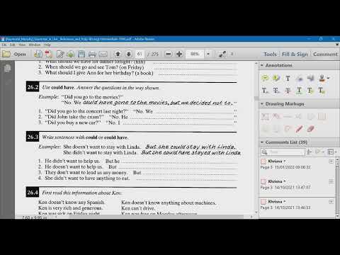 COULD HAVE & COULDN'T HAVE from Raymond Murphy Grammar Book Intermediate 1996 unit 26