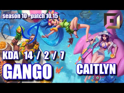 【韓国サーバー/C1】CGA GANGO ケイトリン(Caitlyn) VS カリスタ(Kalista) BOT - Patch10.15 KR Ranked【LoL】