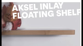 Aksel Inlay Solid Hardwood Floating Shelf System | Designer Shelving by Shelfology®