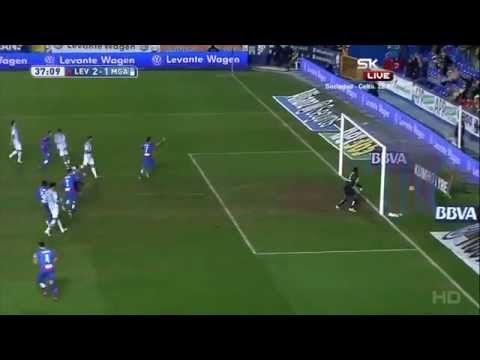 David Barral Penalty Kick Levante 2 - 1 Malaga 2/7/2015