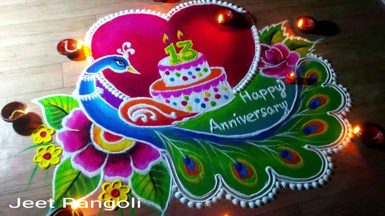 wedding rangoli design by jeet