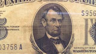1934 $5 silver certificate