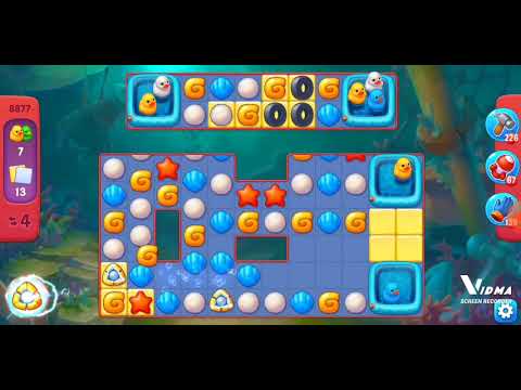 Fishdom. 8877 hard level no boosters and diamonds. 19 moves