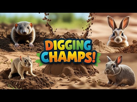 ⛏️🐰 Digging Champs! | Fastest Diggers in the Animal World! 🦫🐾