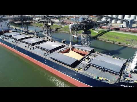 M/V Pabur - Loading Corn - EGT Longview, WA (4K)
