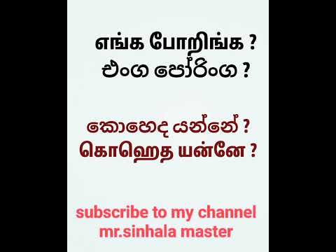 Spoken tamil and sinhala | #mrsinhalamaster