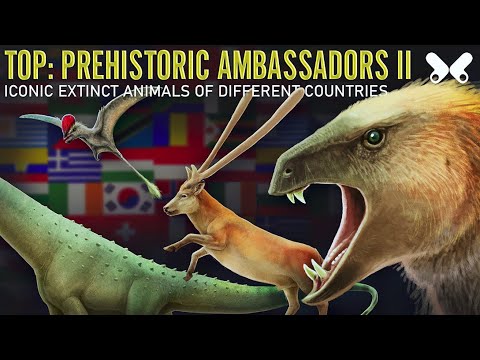 TOP: National Prehistoric Animals of Each Country. PART 2. National Icons. Size comparisonn