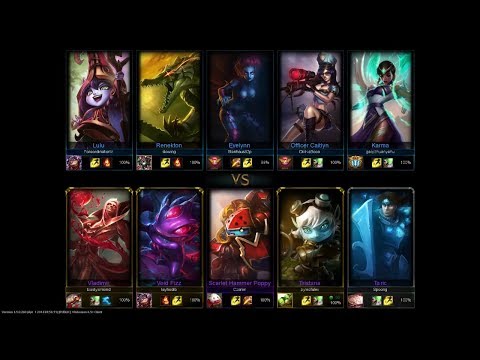 [s4] Game 110: Tristana & Taric vs Caitlyn & Karma (L) highlight