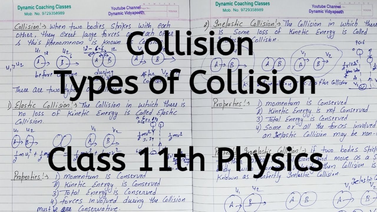Collision | Types of Collision | Chapter 5 | Work Energy and Power | Class 11 Physics