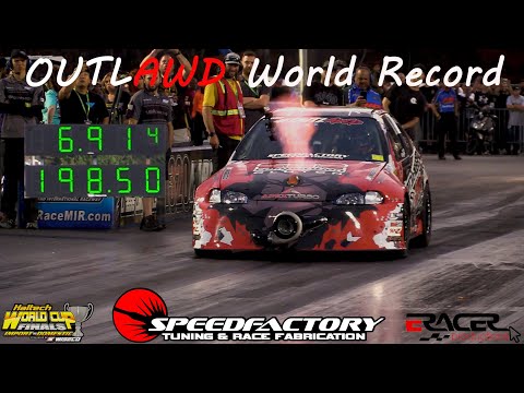 WORLD RECORD Speedfactory OutlAWD 6.91 @ 198mph | World Cup Finals Import vs Domestic 2022 at MIR