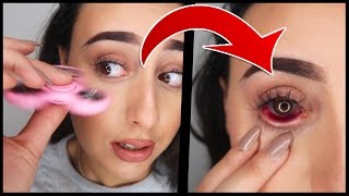 SHE THREW A FIDGET SPINNER IN MY EYE !! (VERY PAINFUL)