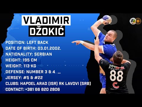 Vladimir Dzokic | Left Back | Maccabi Dimona & RK Lavovi | Highlights | Handball | CV | 2024/25