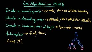 Advanced Data Structures: Cool Algorithms on MWTs