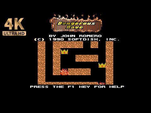Dangerous Dave / Longplay (Full Playthrough) PC DOS 4K