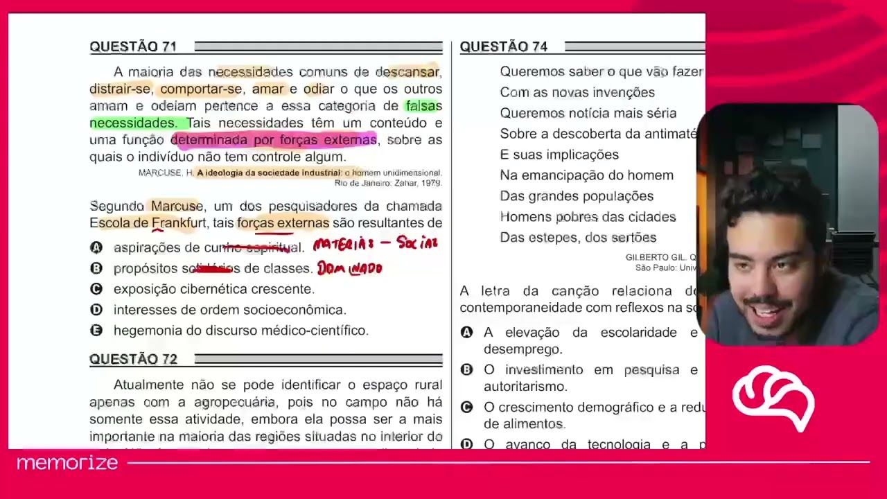 Resolução em Vídeo — Questão 71 ENEM 2018 PPL