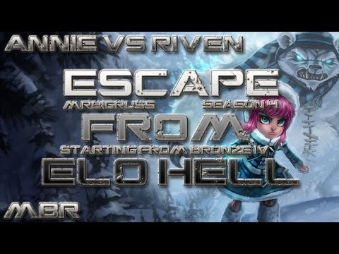 Escaping Elo Hell S4 - Annie Vs Riven Mid Lane Gameplay HD - League of Legends