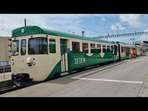MBC Be 4/4 Pendel einfahrt in Bière