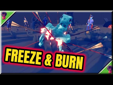 TABS - Freeze & Burn Circle! Ice Archer & Skeleton Archer Army vs Every Unit - Spooky Faction Update