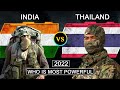 India vs Thailand military power comparison 2022