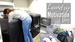 LAUNDRY DAY MOTIVATION // CLEANING MOM