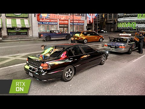 GTA IV - RTX Remix 4k Textures REMASTERED 2026 Path Tracing Graphics Mod! RTX 5090 Max Settings