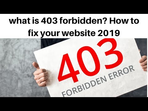 what is 403 forbidden  How to fix your website 2019