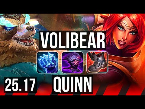 VOLIBEAR vs QUINN (TOP) | 1200+ games | NA Grandmaster | 25.17