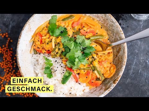 Rotes Linsen Curry mit Kokosmilch #veganuary