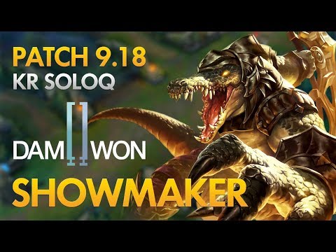 Damwon ShowMaker - Renekton Mid Lane - KDA 10/2/9