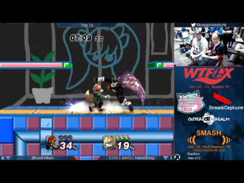 WTFox - 2KrunkVillain (Toon Link, Ganon, Luigi) vs COG|MVG|Mew2King (Fox) - Project M Top 16