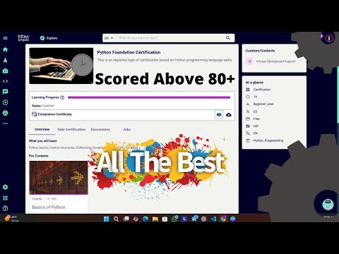 Python Foundation Certification Exam Solution Answers Revealed Infosys Python Answer Internship