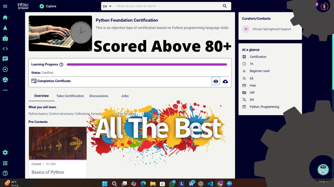 Python Foundation Certification Exam Solution |Answers Revealed #infosys#python#answer #internship