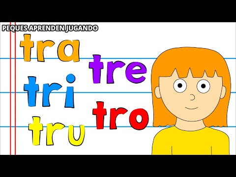 Sílabas TRA TRE TRI TRO TRU Video para niños para aprender a leer Peques Aprenden Jugando