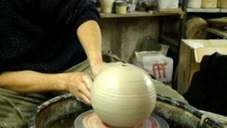 Trying to throw make a perfect clay pottery sphere / ball vase on the wheel